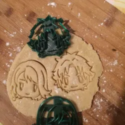 Yuna & Tidus chibi FFX cookie cutter