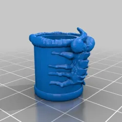 1/2 Inch Facehugger Dreadlock Ring for Predator Cosplay