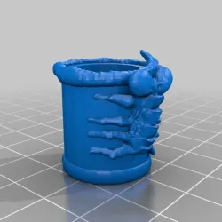 5/8 Inch Facehugger Dreadlock Ring for Predator Cosplay