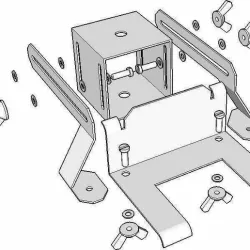 Adjustable aluminium mount for RGBDtoolkit