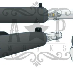 Airsoft ruger mk1/2  integrated silencer barrel