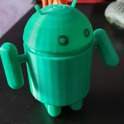 Android "Droid" robot box with moveable arms