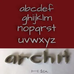 ARCHIT lowercase 3D letters STL file