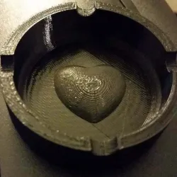 Ashtray with heart in the middle