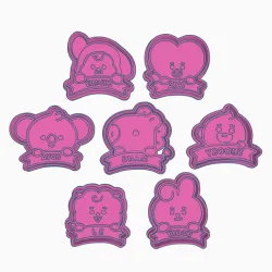 BT21 COOKIE CUTTER KIT X7 BT 21 PACK