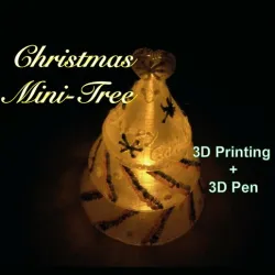 Christmas mini tree - 3D printing & 3D pen