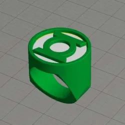 Dual Extrusion Green Lantern Ring
