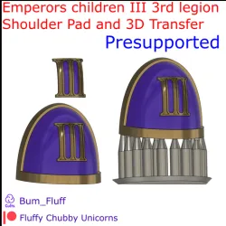 Emperors children III 3rd legion shoulder pad