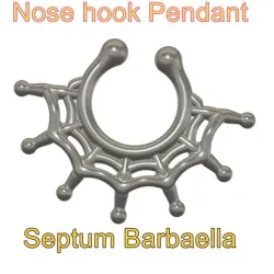 fake Nose hook Pendant PIERCING  Female Septum Barbaella male Non-Piercing Body Jewellery Bondage Weight  FAKE NIPPLE Clamps  femJ-68 3d print cnc