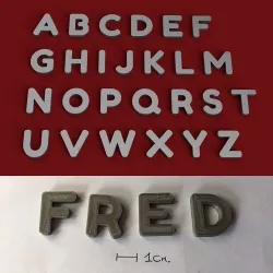 FRED uppercase 3D letters STL file