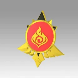 Genshin Impact Diluc Vision Cosplay Accessory Prop