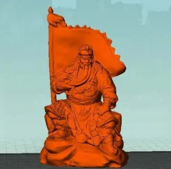Guangong with flag