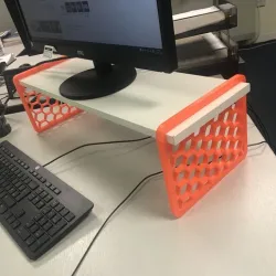 Hexy Desk Riser - Uses Ikea BURHULT Shel