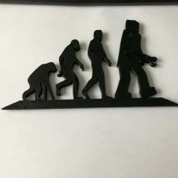 Human Robot Evolution Silhouette