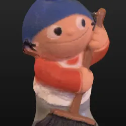 Low Poly Mainzelmännchen Figure
