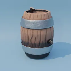 Medieval miniature barrel
