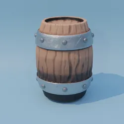 Medieval miniature barrel