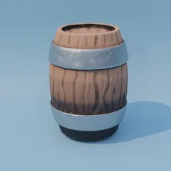 Medieval miniature barrel