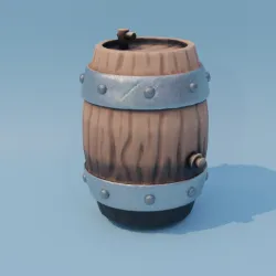 Medieval miniature barrel varient 1