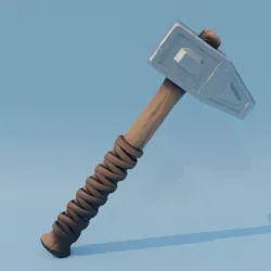Medieval miniature hammer