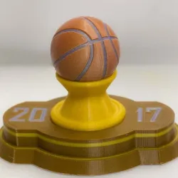 Multi-Color Basketball Trophy