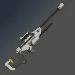 Overwatch Ana Amari Sniper Biotic rifle Snow owl skin Winter Wonderland 2017. Video game, prop, cosplay, STL