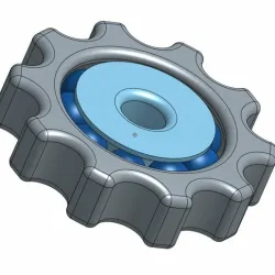 Rounded ballgear one part