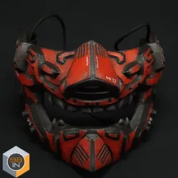 Samurai Mask Menpo Cyberpunk