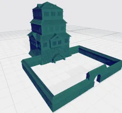 Sci-fi Japanese Castle
