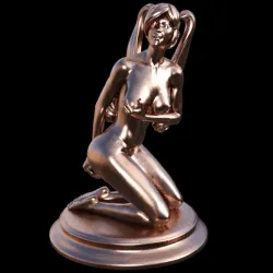 Sculpture nake girl sex big dildo