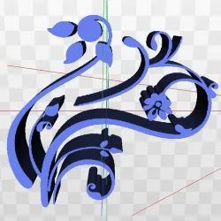 Simple Floral Scroll Pattern