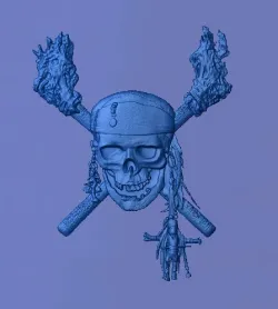 Skull and flames