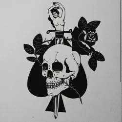 Skull Rose Wall Decor