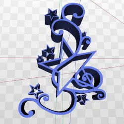 Stars and Scroll Pattern