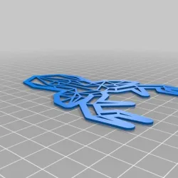 Stencil Origami Deer Head
