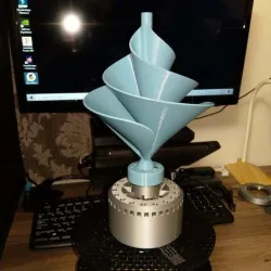 turbine with halbach motor linkage