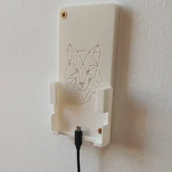 Wall mount cell phone holder