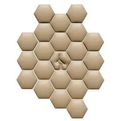 Wall X-mosaic for night club with molds for plaster