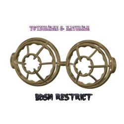 Women Tongue Breast Boobs firm Bondage Female Chastity Device Nipple Bra Restraints GOLDEN CAGE small tits version Bra-03 3d print cnc
