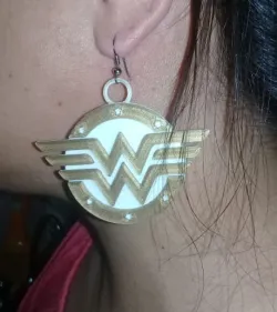 Wonderwoman Earrings Logo