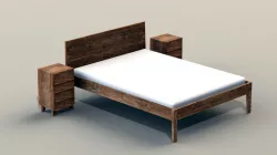 Bed and nightstand