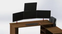Custom 4 monitor stand