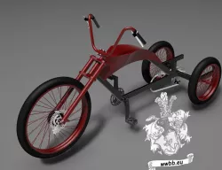 custom trike rendering from cad model