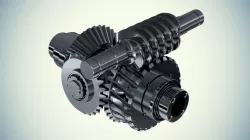 Differential Gearbox + Speed reducer worm gear with spider gears