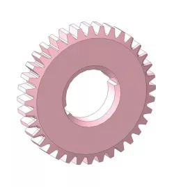Drawing of gear №15 of the speed box of the main drive of a Model 165 or DIP-500 screw-cutting lathe