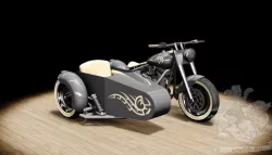 harley sidecar rendering from cad model