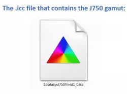 ICC profile for Stratasys J750 with Vivid materials