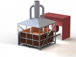 Industrial line for the foam production.