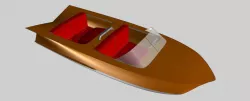Panther Like Wooden Runabout Boat