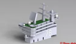 SolidWorks Aircraft Carrier CVN 76 - Island